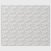 Doodle Katzen: schwarz-weiß. Geschenkpapier (Flach)