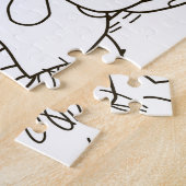 Doodle Katzen: schwarz-weiß. Puzzle (Seite)