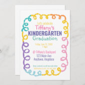 Doodle Kindergarten Einladung (Vorne/Hinten)