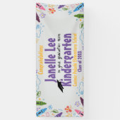 Doodle Kindergarten Graduierungsparty Banner (Vertikal)