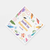 Doodle Kindergarten Graduierungsparty Serviette (Ecke)