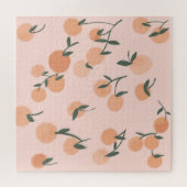 Doodle-Kunst: Orange Cherry Vintage-Muster Puzzle (Horizontal)