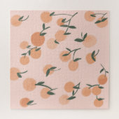 Doodle-Kunst: Orange Cherry Vintage-Muster Puzzle (Horizontal)