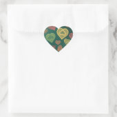 Doodle & Lace Sunset Leaf Herzen Herz-Aufkleber (Tasche)
