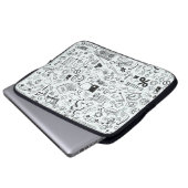 Doodle life laptopschutzhülle (Vorne Knopf)