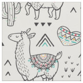 Doodle Llama Fabric Stoff (Nahaufnahme)