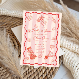 Doodle lokal Grown Farmer's Market Baby Shower Einladung