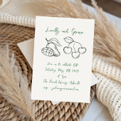 Doodle lokal Grown Farmer's Market Baby Shower Einladung