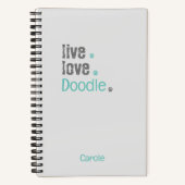 Doodle Lover Live-Liebe Hardcover Spiral Notebook Notizblock (Vorderseite)