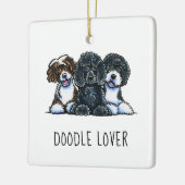 Doodle Lover Personalized Christmas Keramikornament (Links)