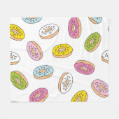 Doodle macht Muster, nahtloses Design. Fleecedecke (Vorderseite (Horizontal))