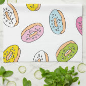Doodle macht Muster, nahtloses Design. Geschirrtuch (Gefaltet)