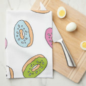 Doodle macht Muster, nahtloses Design. Geschirrtuch (Viertel Falte)