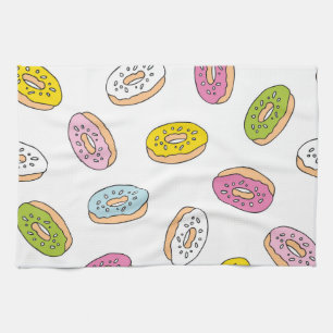 Doodle macht Muster, nahtloses Design. Geschirrtuch