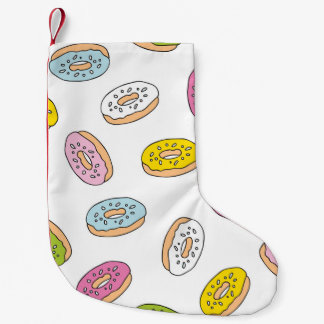 Doodle macht Muster, nahtloses Design. Kleiner Weihnachtsstrumpf