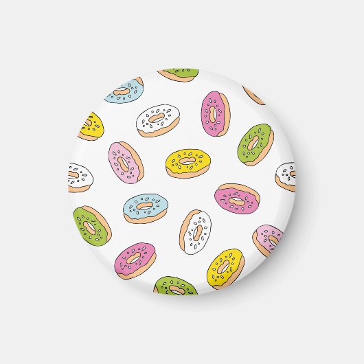 Doodle macht Muster, nahtloses Design. Magnet (Vorne)