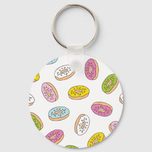 Doodle macht Muster, nahtloses Design. Schlüsselanhänger