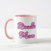 Doodle-Mama benutzerdefiniertes Foto Name Rosa Her Tasse (Links)