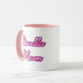 Doodle-Mama benutzerdefiniertes Foto Name Rosa Her Tasse (Vorderseite Links)