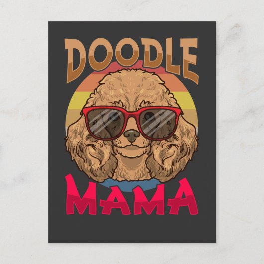 Doodle Mama Dog Eigentümer Goldendoodle Lover Postkarte (Vorderseite)