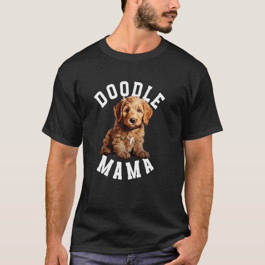 Doodle Mama Doodle Mutter eines Goldendoodle-Mutte T-Shirt (Vorderseite)