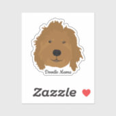 Doodle Mama Goldendoodle Aufkleber (Blatt)