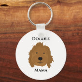 Doodle Mama Goldendoodle Schlüsselanhänger (Vorderseite)