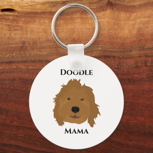 Doodle Mama Goldendoodle Schlüsselanhänger (Vorderseite)
