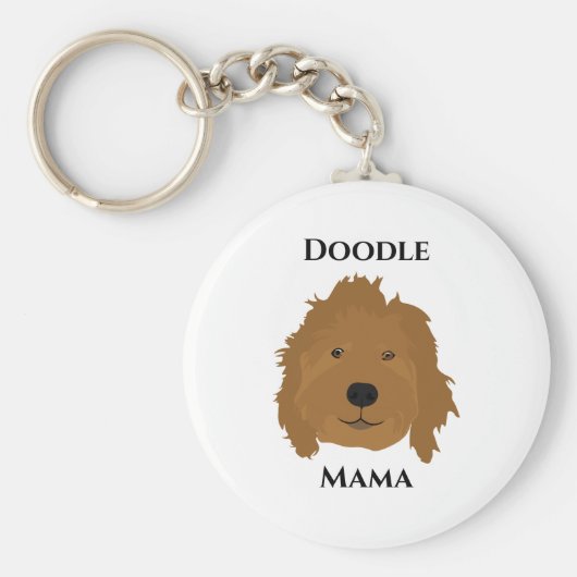 Doodle Mama Goldendoodle Schlüsselanhänger (Vorne)