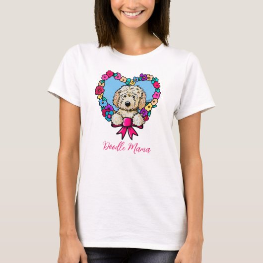 Doodle Mama Hund Lover T - Shirt (Vorderseite)