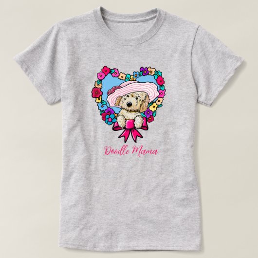 Doodle Mama Hund Lover T - Shirt (Design vorne)