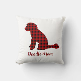 Doodle Mama Labradoodle in Buffalo Karo Kariert Kissen