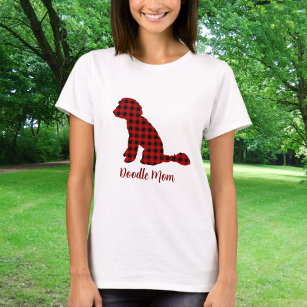 Doodle Mama Labradoodle in Buffalo Karo Kariert T-Shirt