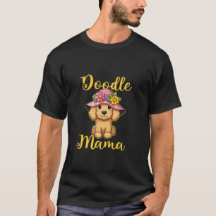 Doodle Mama, Süßer Blumenhund, Trending Süßer Gold T-Shirt