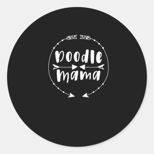 Doodle Mama T - Shirt Golden Doodle Mama Labradood Runder Aufkleber (Vorderseite)