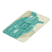 Doodle Map USA Magnet (Linke Seite)