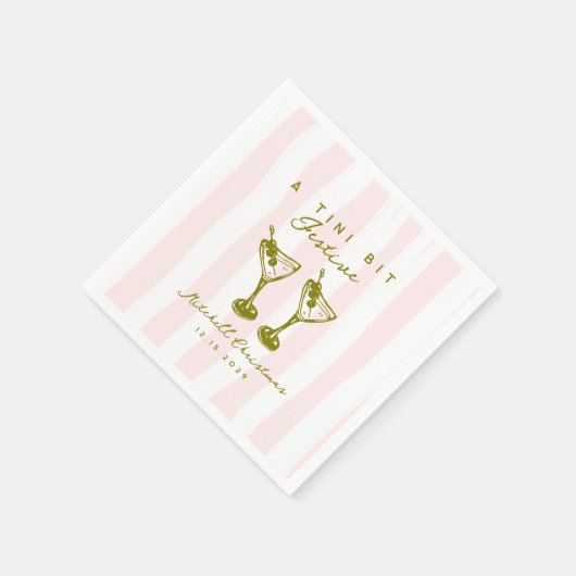 Doodle Martini Festive Funky Christmas Party Serviette (Ecke)