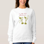 Doodle Martini Festive Funky Christmas Party Sweatshirt (Vorderseite)