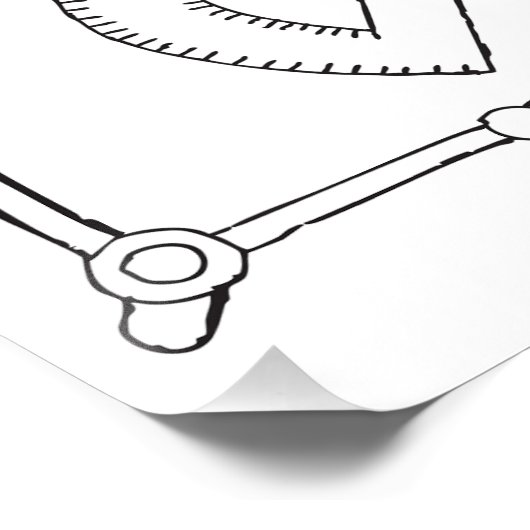 Doodle Math Art Coloring Schoo Poster (Ecke)