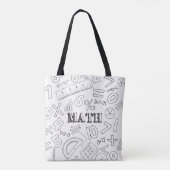 Doodle Math Art Coloring Schoo Tasche (Rückseite)