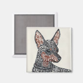 Doodle Mini Button Magnet (Vorderseite/Rückseite)