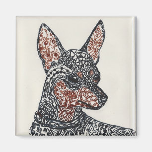 Doodle Mini Button Magnet