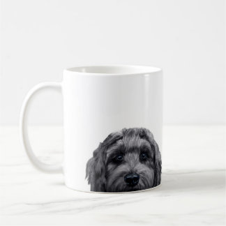 Doodle-Mix Schwarz-Weiß Kaffeetasse