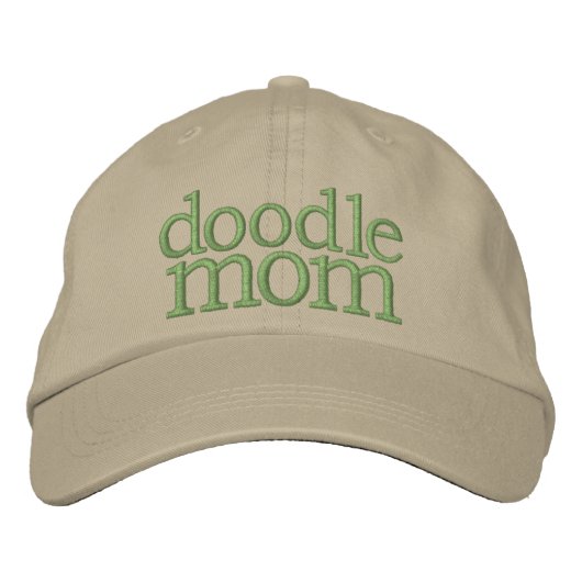 "Doodle MOM" Dog Lover Embroidered Ball Cap Bestickte Baseballkappe (Vorderseite)
