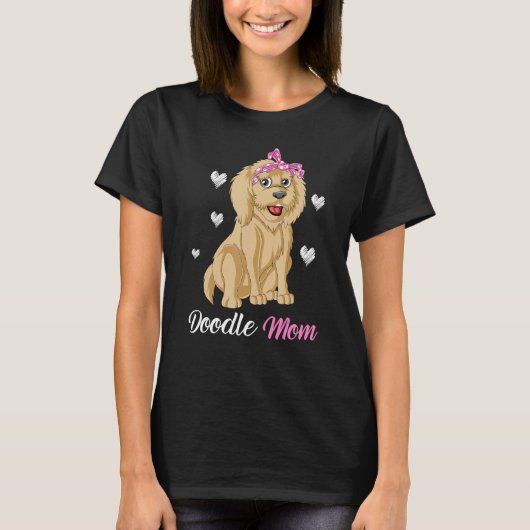 Doodle Mom Funny And Cute Goldendoodle For Mom Mot T-Shirt (Vorderseite)