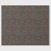 Doodle (Multi on Black) Papierrolle Geschenkpapier (Flach)