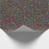Doodle (Multi on Black) Papierrolle Geschenkpapier (Ecke)