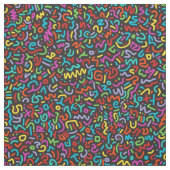 Doodle (Multi on Black) Stoff (Muster)