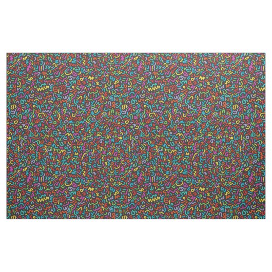 Doodle (Multi on Black) Stoff (Fat Quarter (45,7 x 55,9 cm))