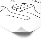 Doodle Music Colorieren Poster (Ecke)